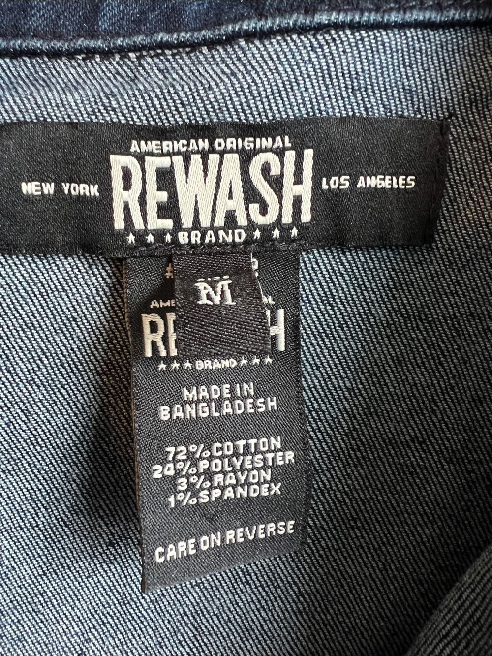 ReWash Denim Sleeveless Jumpsuit, Size M - Picture 2 of 7